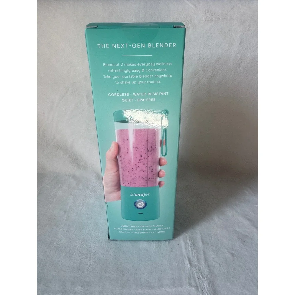BlendJet 2 Portable Blender Unisex 16oz Mint New USB-C Rechargeable TurboJet